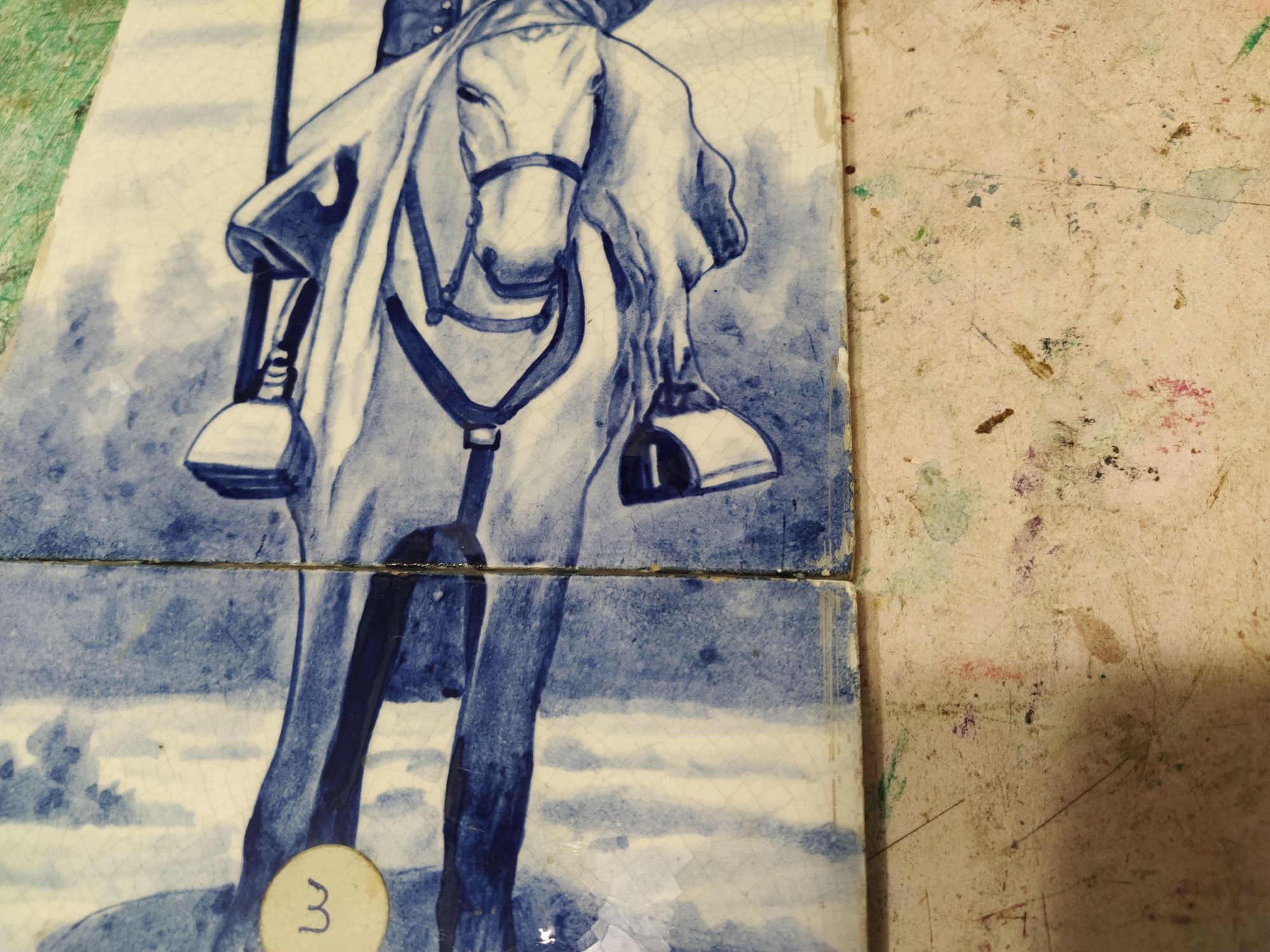 (reservado) Conjunto de três azulejos - campino saloio