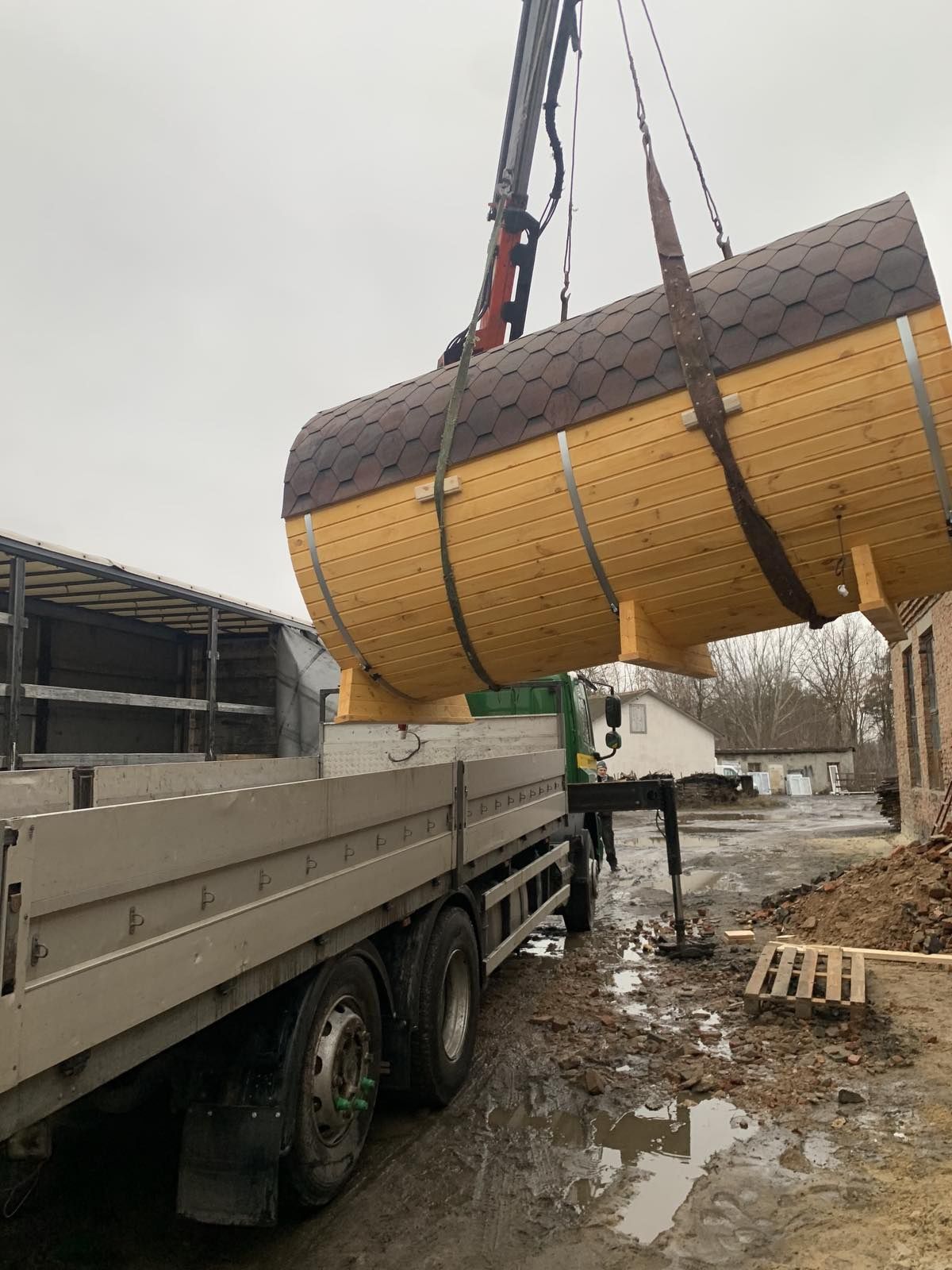 Перевезення та встановлення Бані Бочки