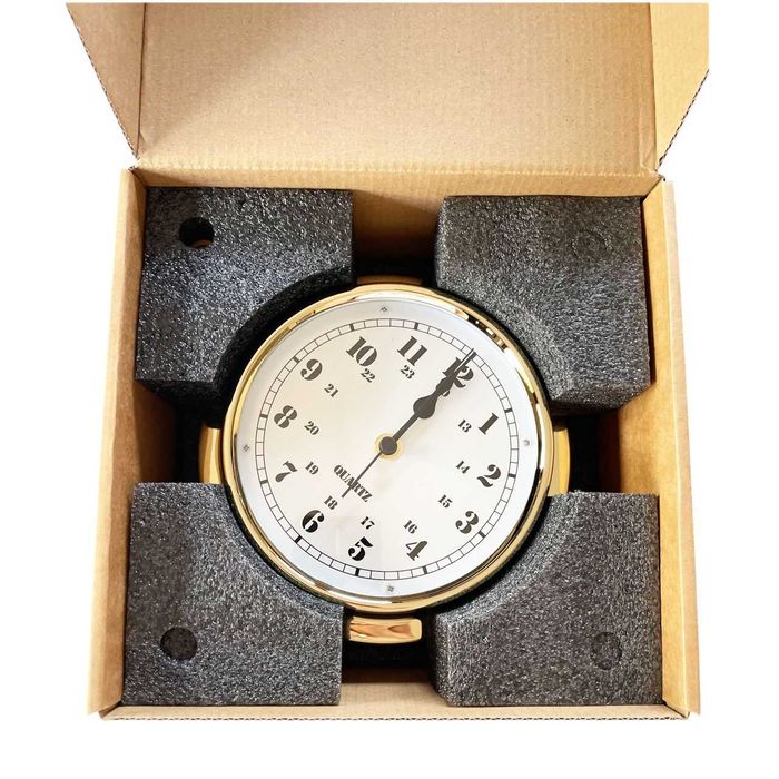 Zegar okrętowy kwarcowy mosiężny CHRONOMETR zegar jachtowy 180