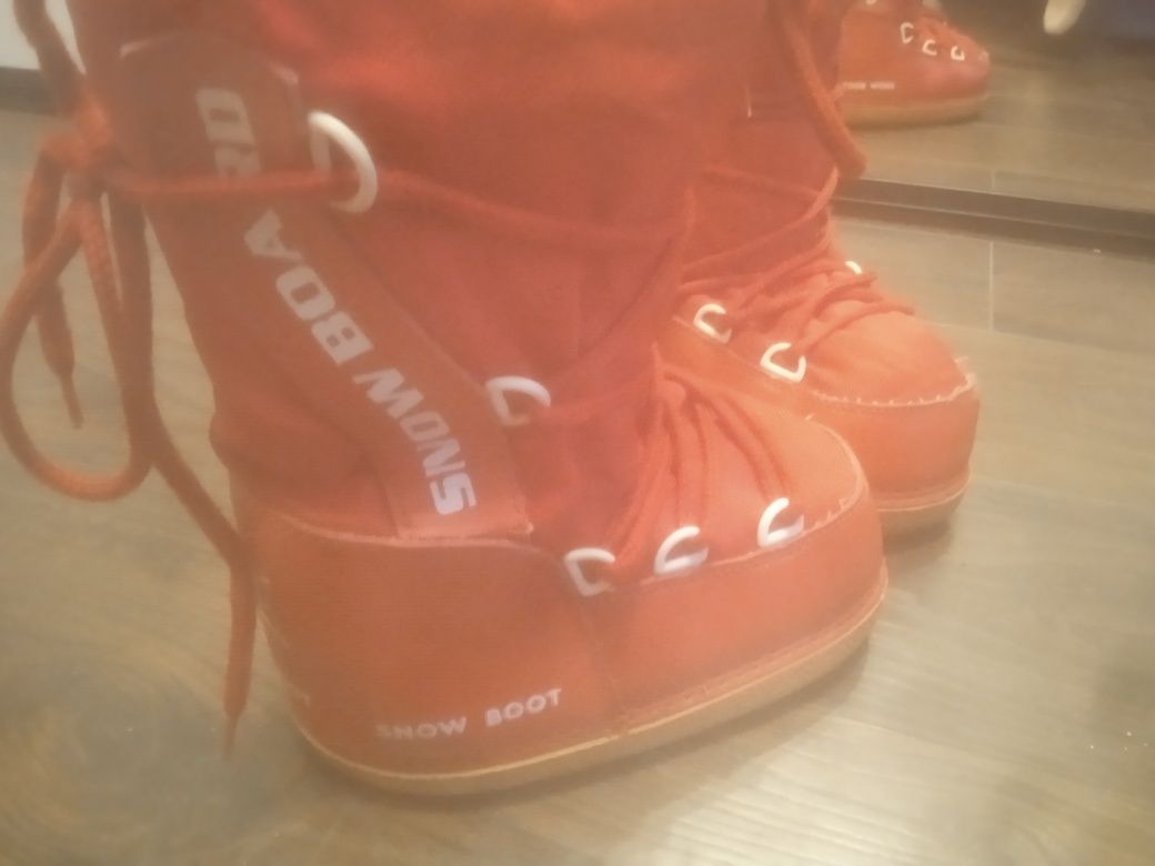 Snow boot snow boart 29-30-31 czerwone śniegowce uniseks tanio