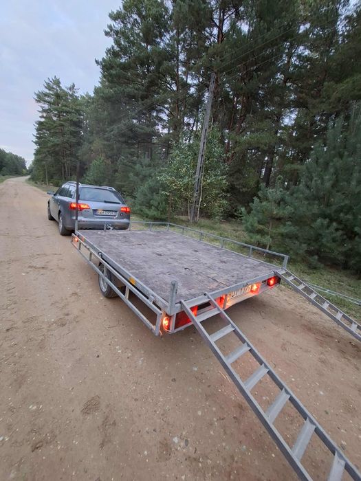 Przyczepa 750kg 1500 laweta przyczepka najazdy lekka atv2DMC platforma