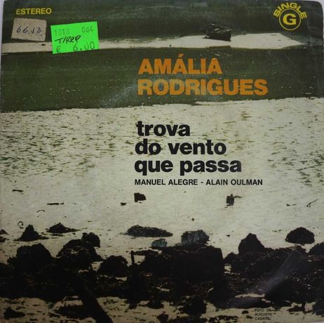 Disco Single "Amália Rodrigues - Trova do Vento que Passa"