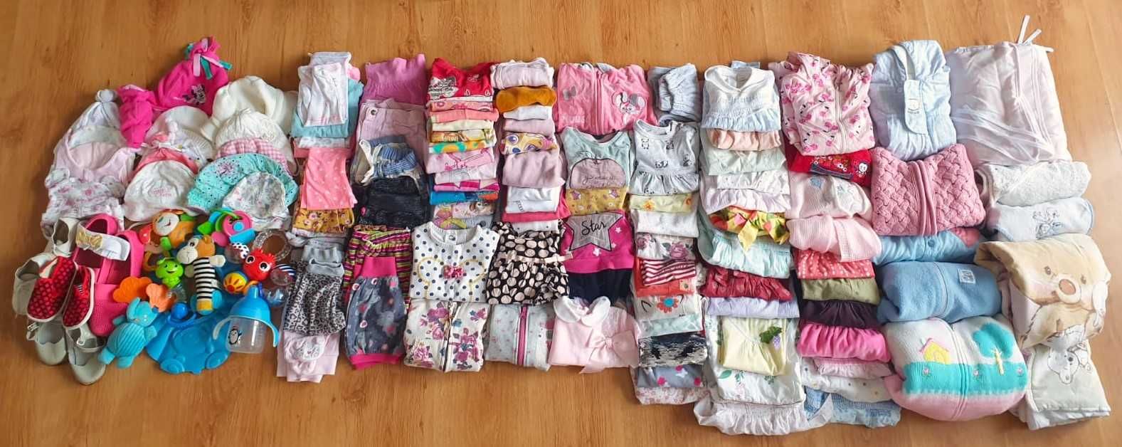 Mega zestaw paka ubrania ubranka dla dziewczynki 56-98