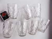 Стопки стаканы стеклянные малые рифленые СССР 7 штук для дома, дачи