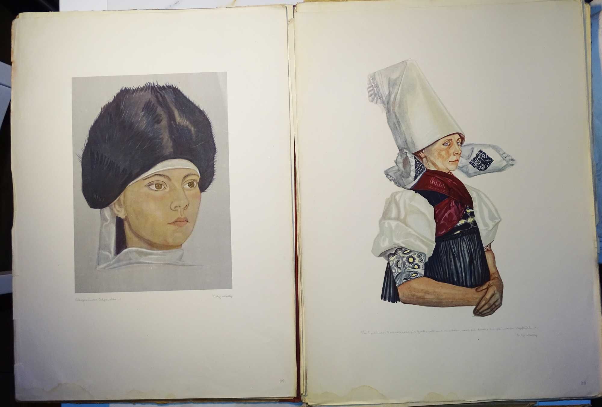 Niemieckie stroje ludowe Sudety 1943 r. autentyk 30 dużych tablic
