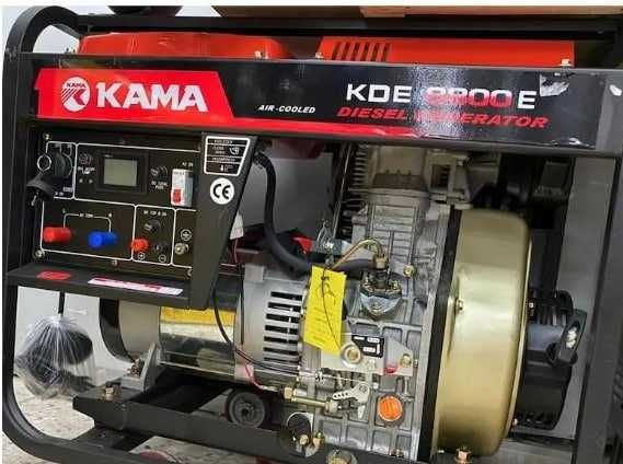 Дизельный генератор KAMA открытый 4-4,5 кВт KDE8800E +Электростартер