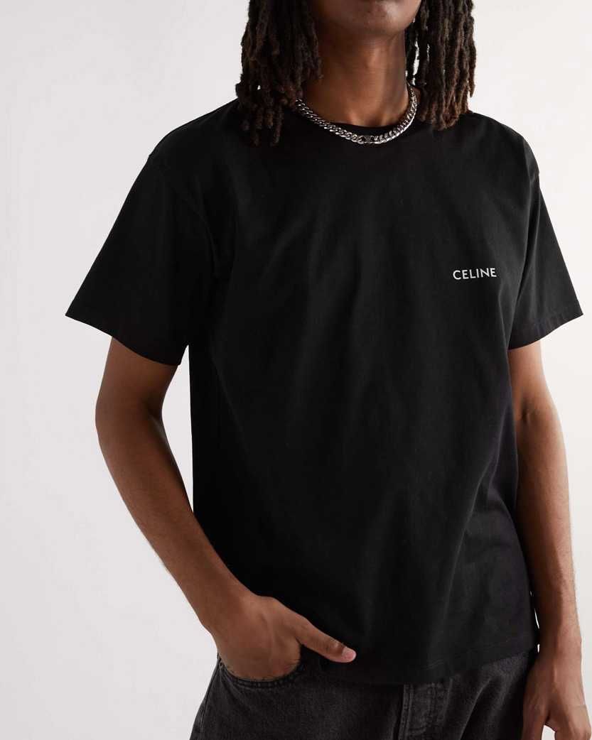 Футболка Logo Print Cotton-Jersey T-Shirt Black