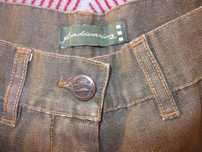 Calças ganga cobre boca sino /Flared copper pants–Stradivarius (32/34)