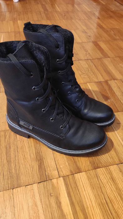 Зимові черевики жіночі, жіночі черевики Rieker, черевики на шнурівці