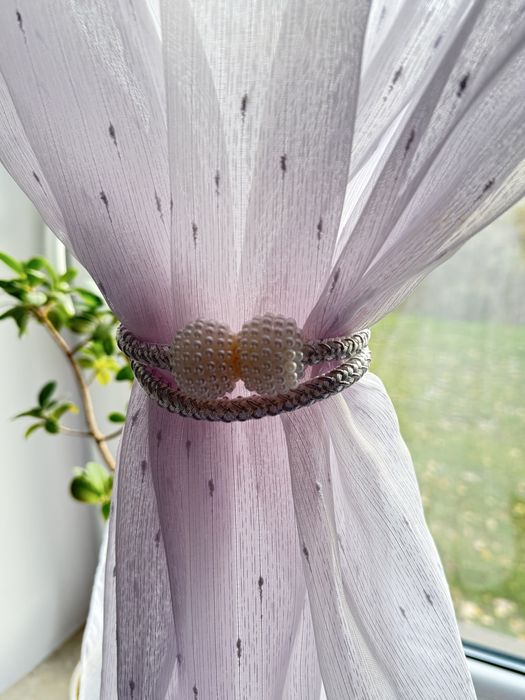 Upięcie do firan, zasłon, klamra, upinacz, sznur, spinka, perłowy