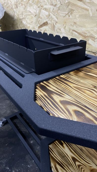 Преміальний лофт мангал 3мм з дровником | Ручна робота гарантія 15 р.