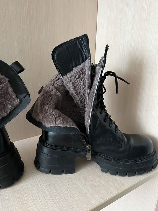 Ботінки чорні кожані