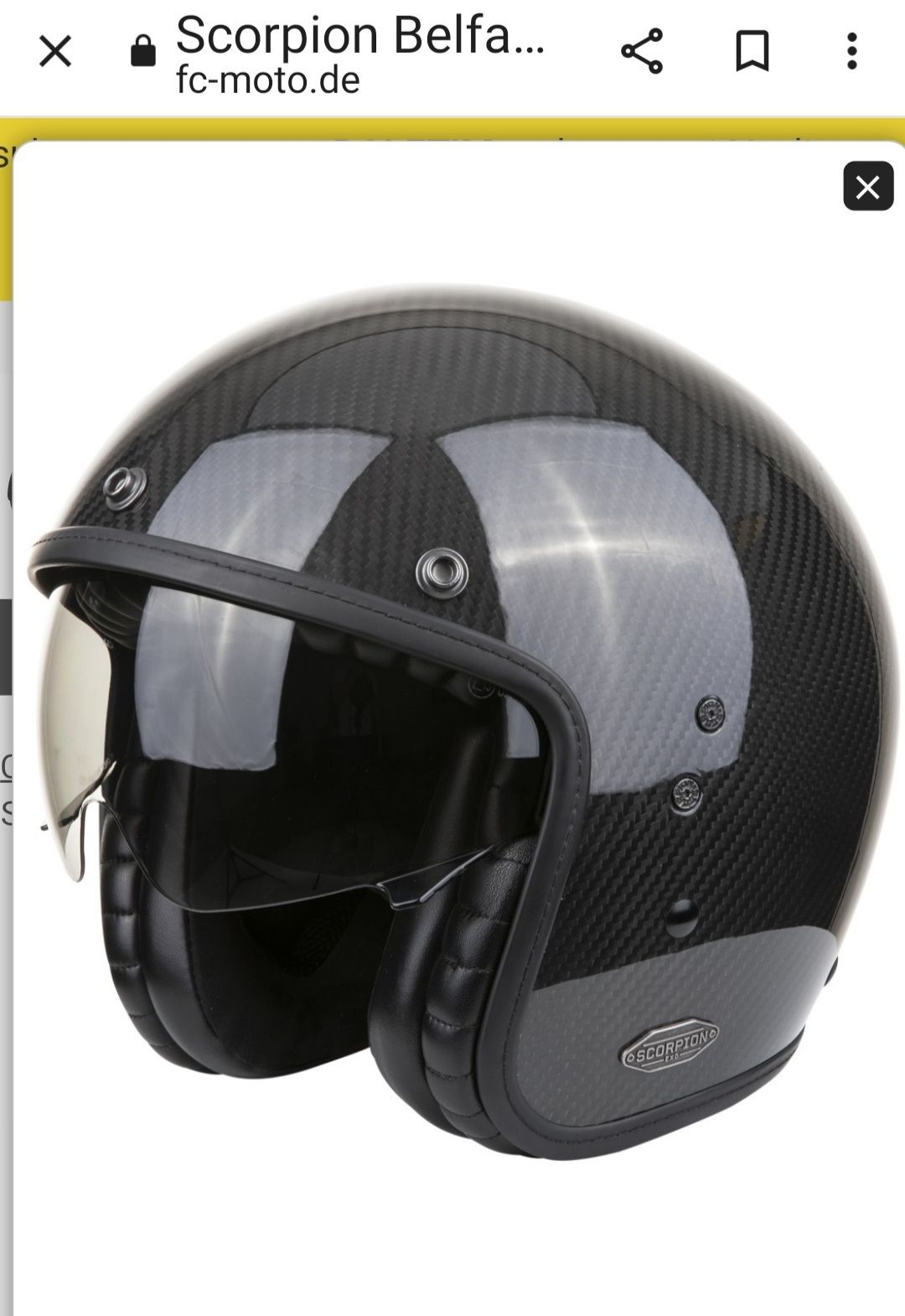 Capacete Scorpion Belfast carbon