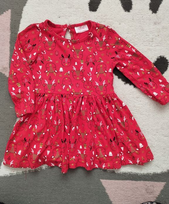 Sukienki świąteczne 74 + bluza