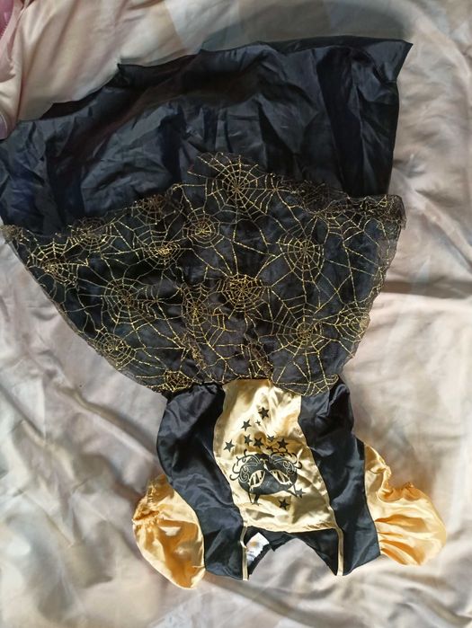 kostium strój przebranie na bal halloween sukienka czarownica 140