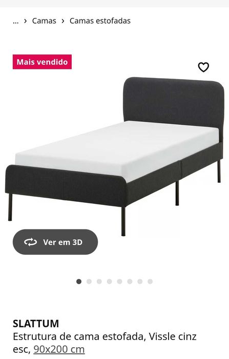 Cama e colchão solteiro IKEA
