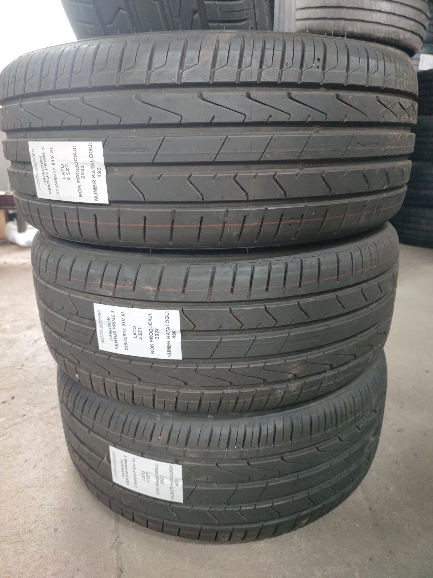 Opony letnie 215/45R17 91V XL Hankook Ventus Prime 3 22r NOWE!