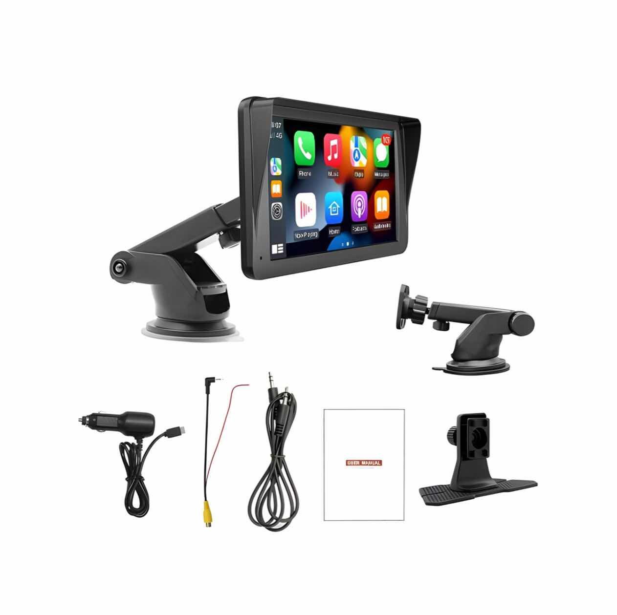 Uniwersalny 7-calowy samochodowy radio Apple CarPlay Android Auto