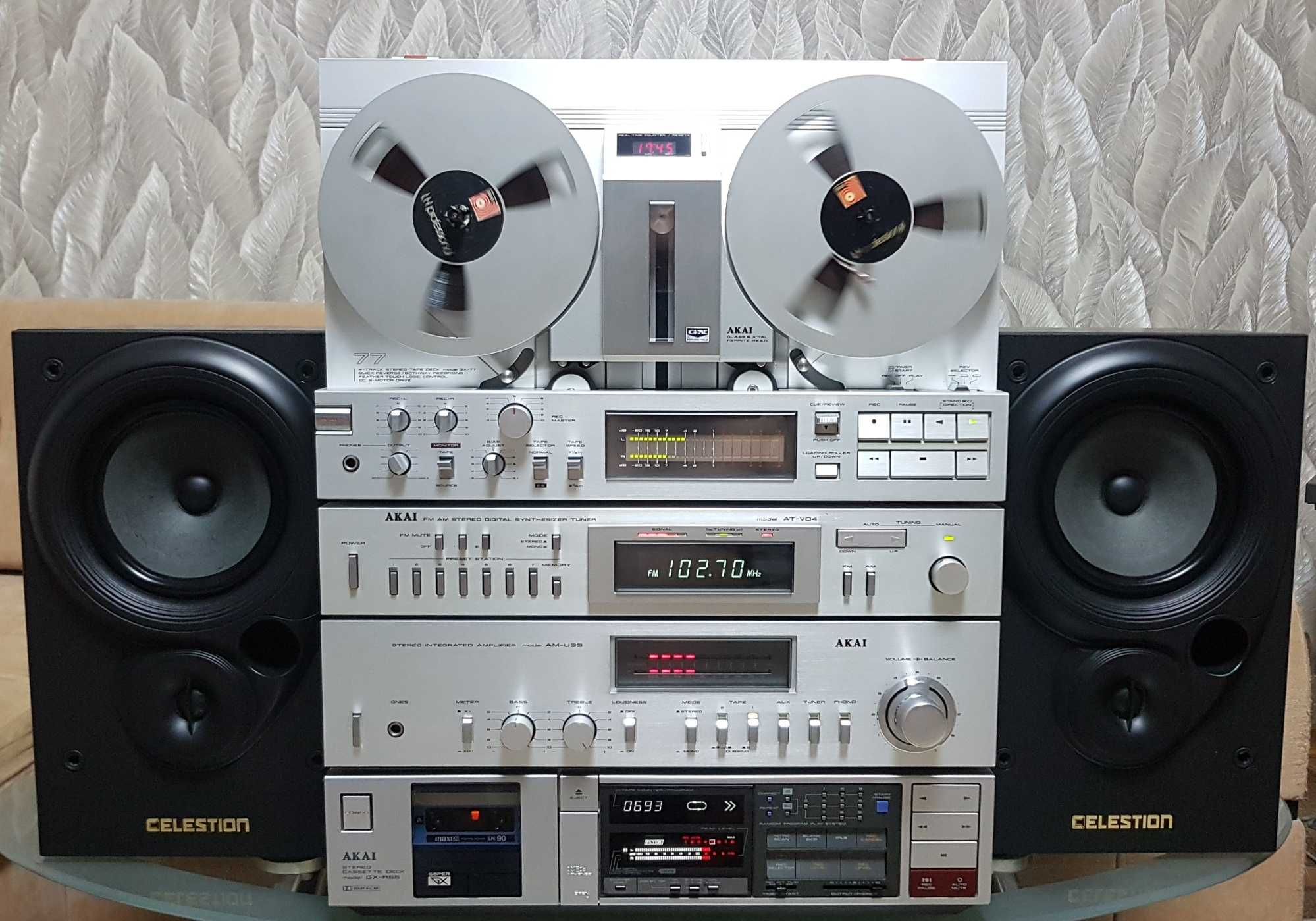 Комплект Akai GX-77+AT-V 04+AM-U33+ GX-R 55 made in Japan