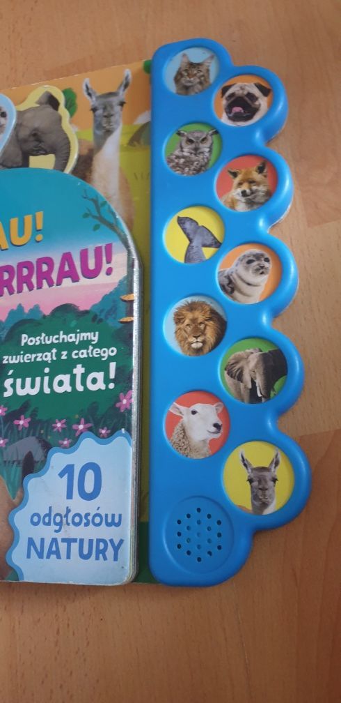 Książka z odgłosami zwierząt przyciski interaktywna