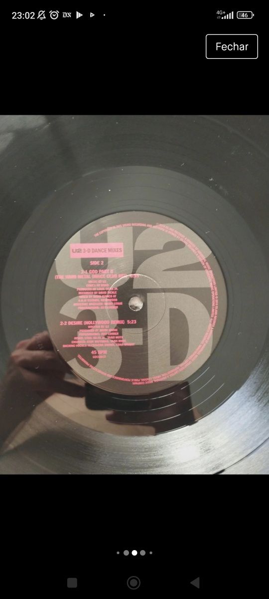 Vinyl U2 3-D DANCE MIXES usado 1 vez