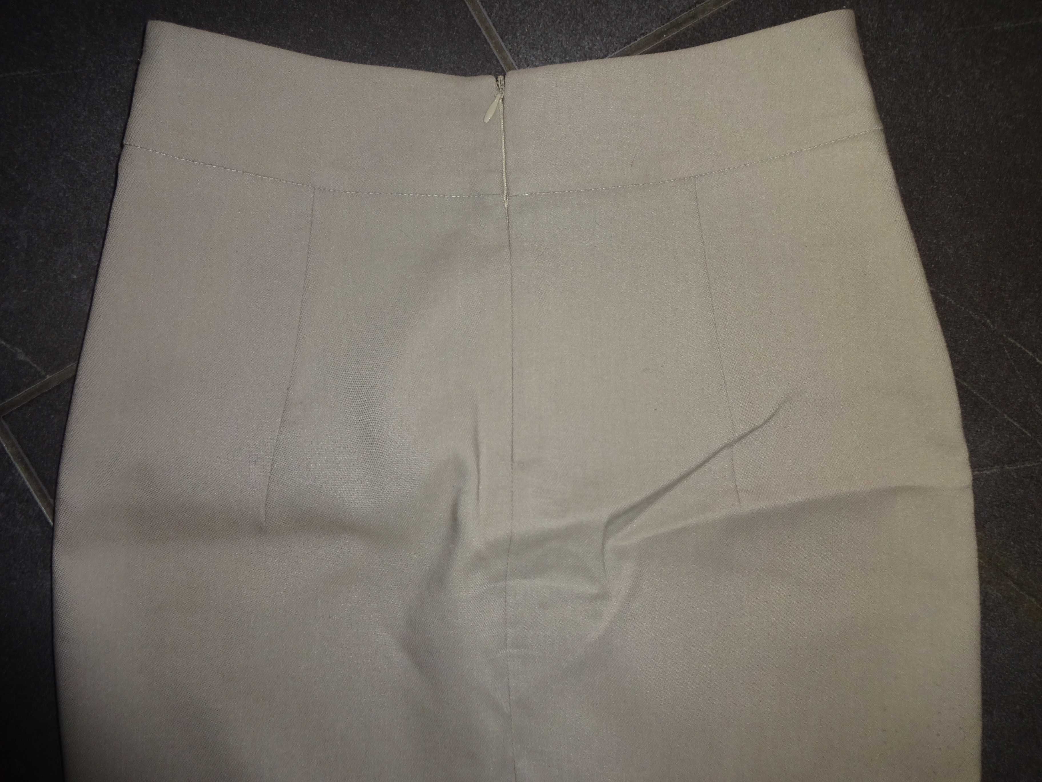 PAKO LORENTE elegancka jasna ołówkowa spódnica r. 34
