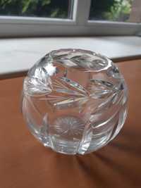 Kryształ szkło PRL wazon okrągły