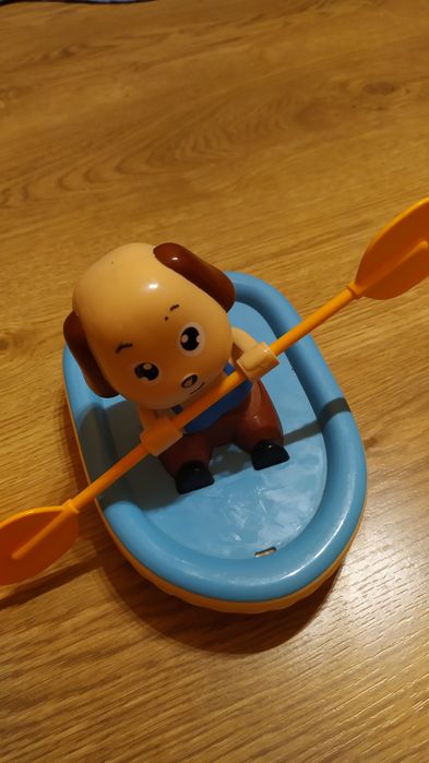 Іграшка для ванної, купання, плаваючий песик на човні