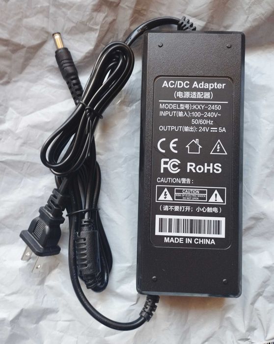 Блок питания 24V 5A універсальний блок живлення штекер 5.5х2.5 мм