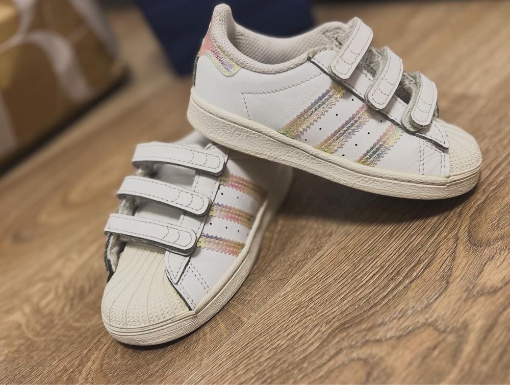 Кросівки шкіряні кеди adidas superstar дитячі 25 на дівчинку кожаные