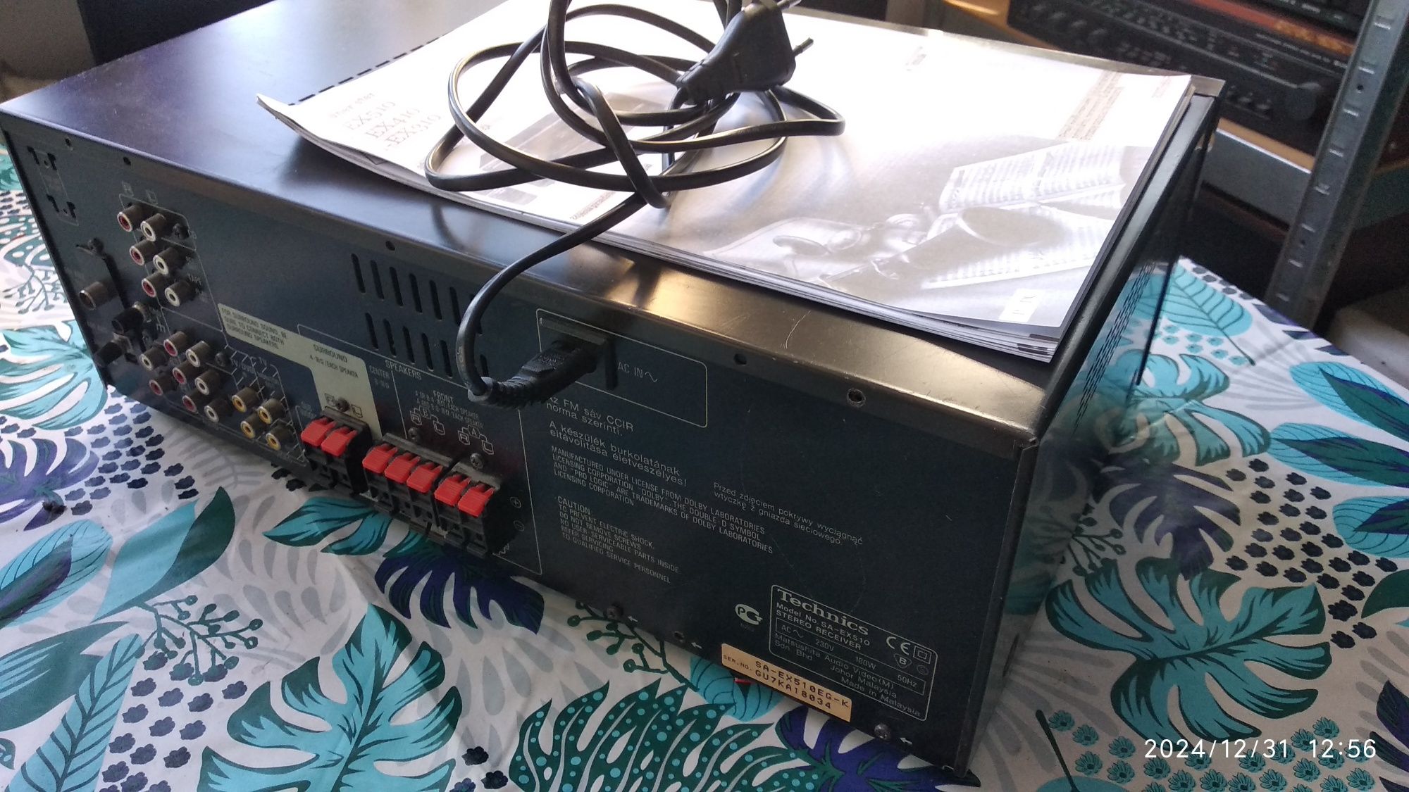 Sprzedam Technics AV controller stereo Receiver SA-EX 510.
 Cena 200 z