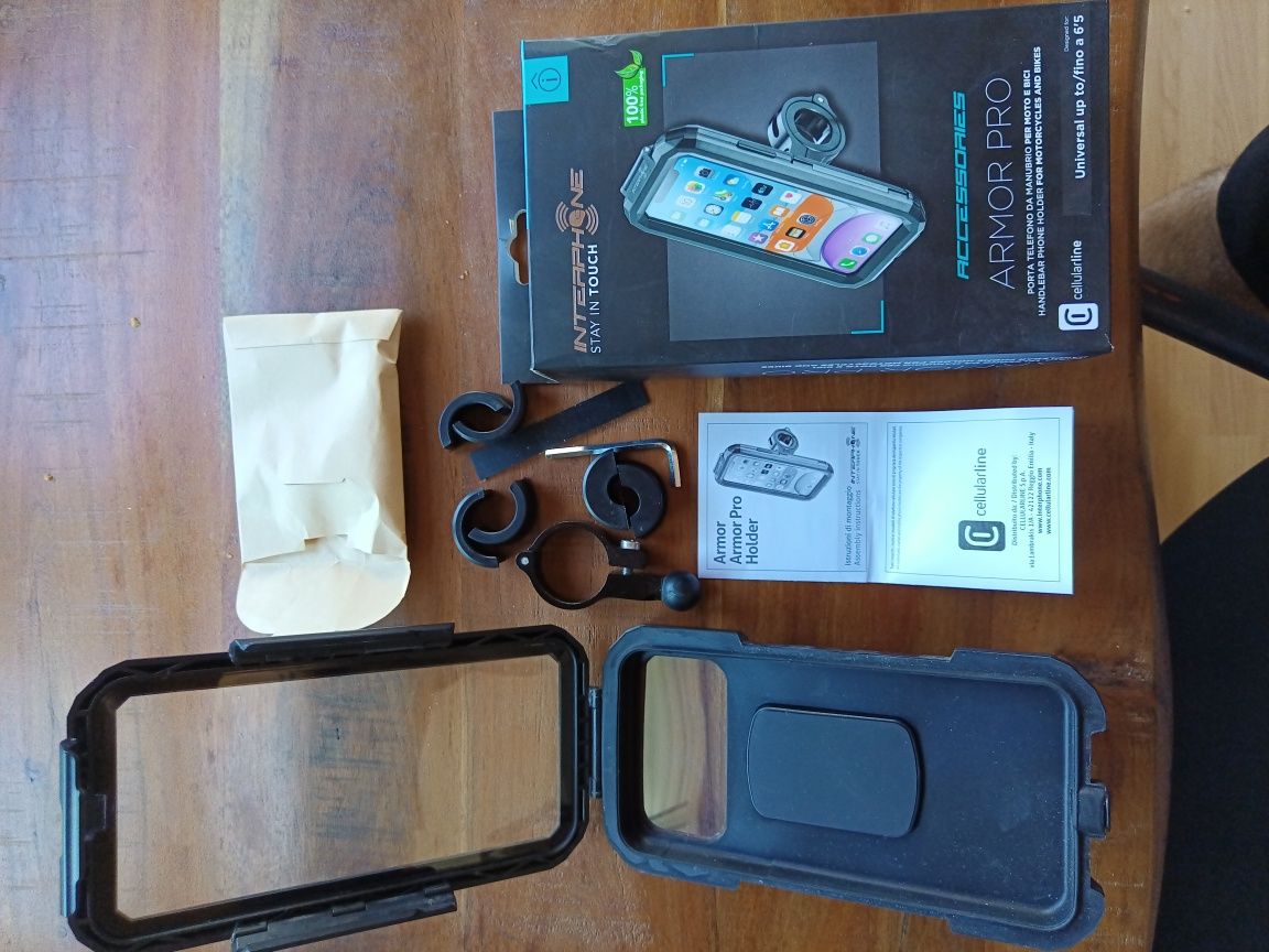 Suporte telemóvel mota/ bicicleta com capa