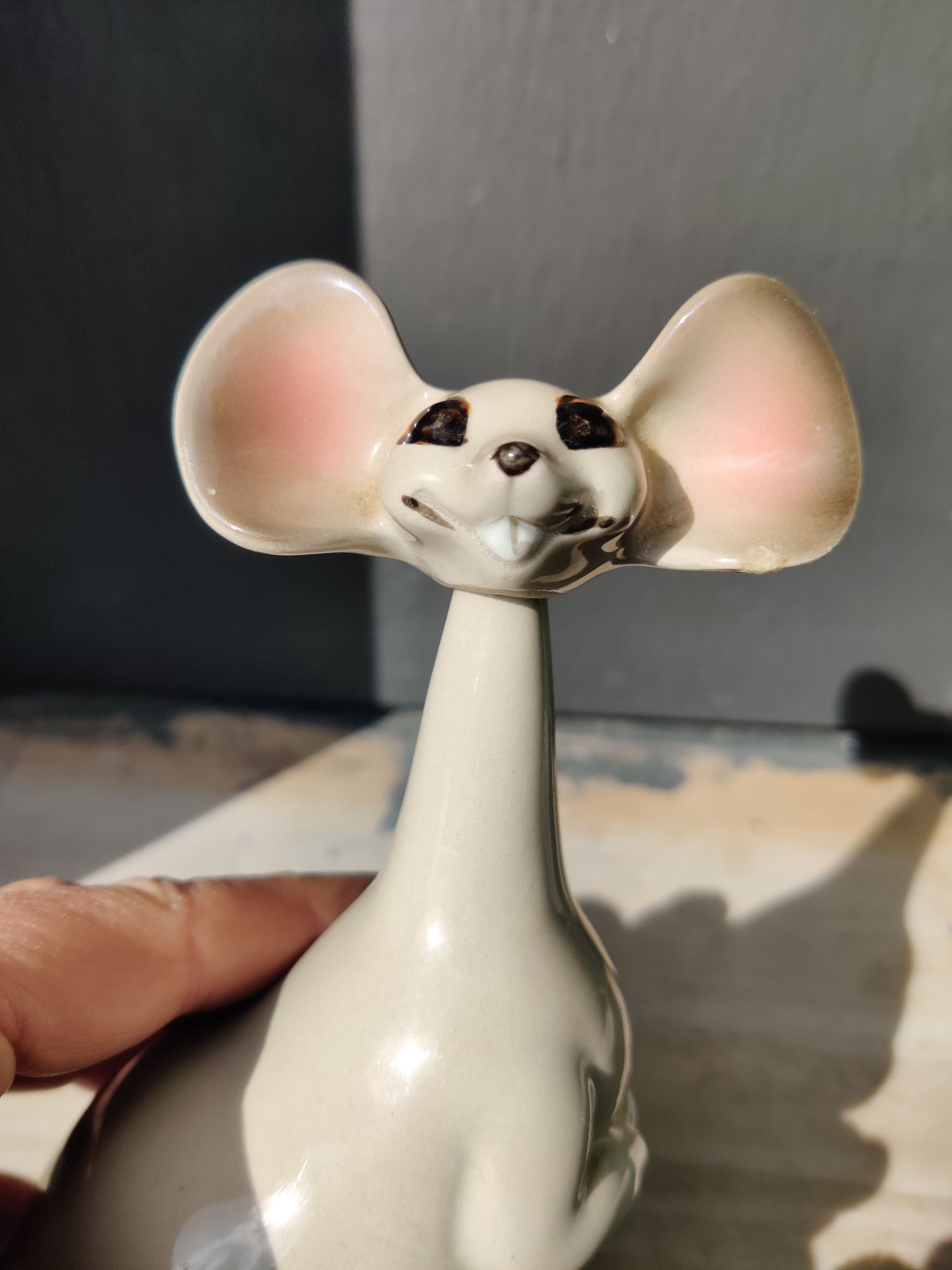 Винтажная фарфоровая мышь Norcrest. Япония