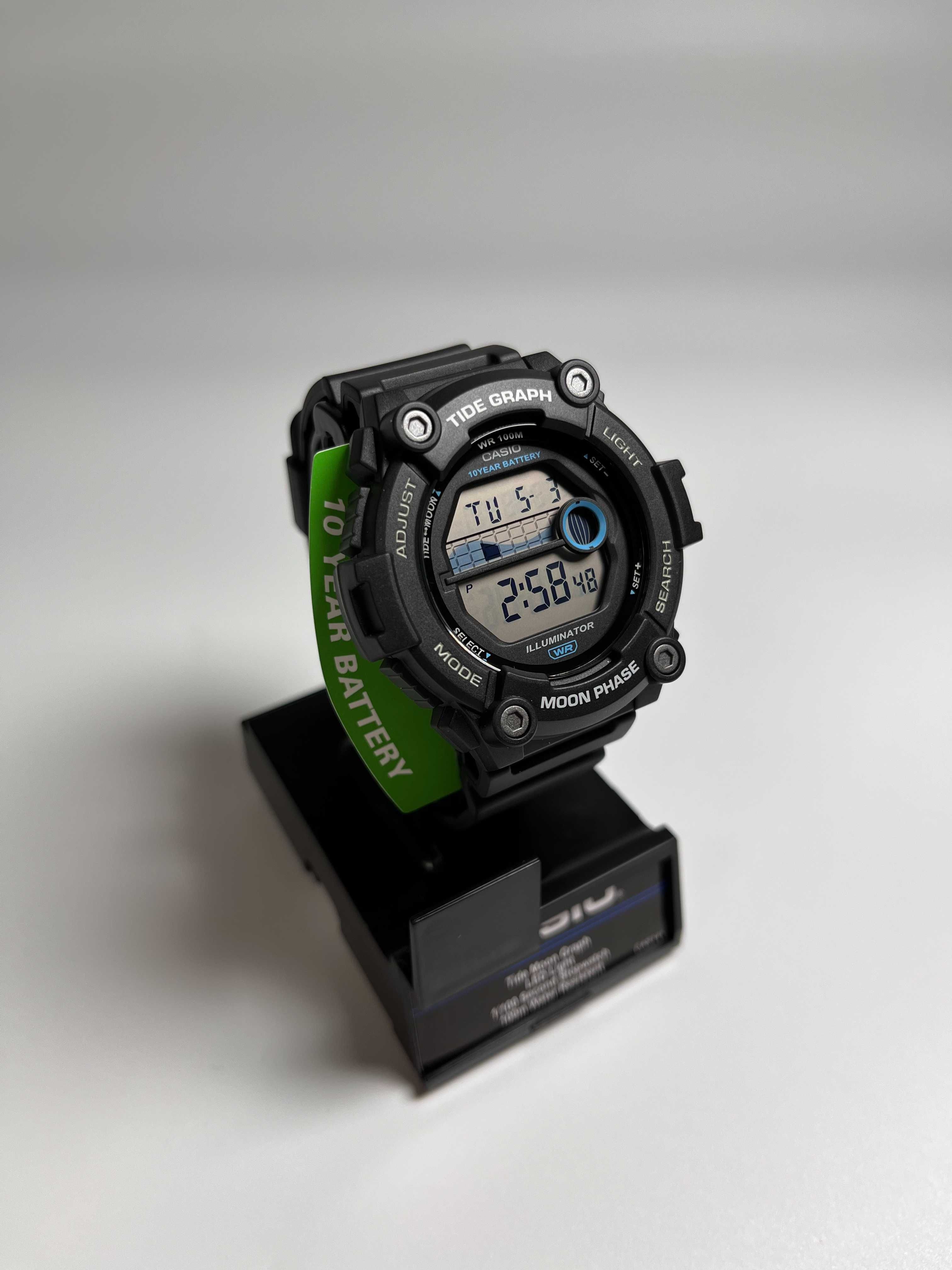 Casio WS-1300H-1AVCF, годинник касіо спортивний, часы касио черные