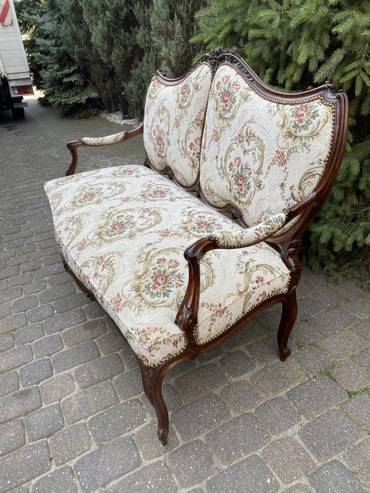 Antyczna Kanpa Sofa Ludwikowska Ludwik Chippendale Po Renowacji