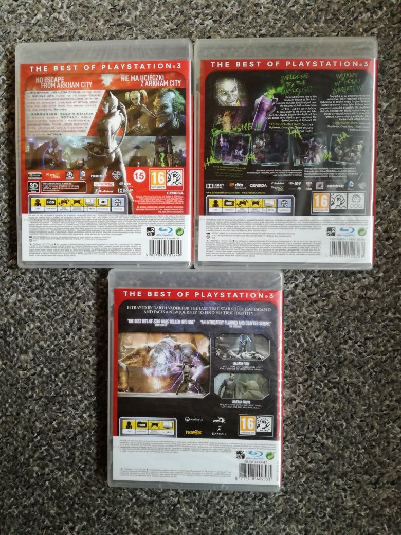 Batman Arkham City + Arkham Asylum GOTY + The Force Unleashed II / PS3