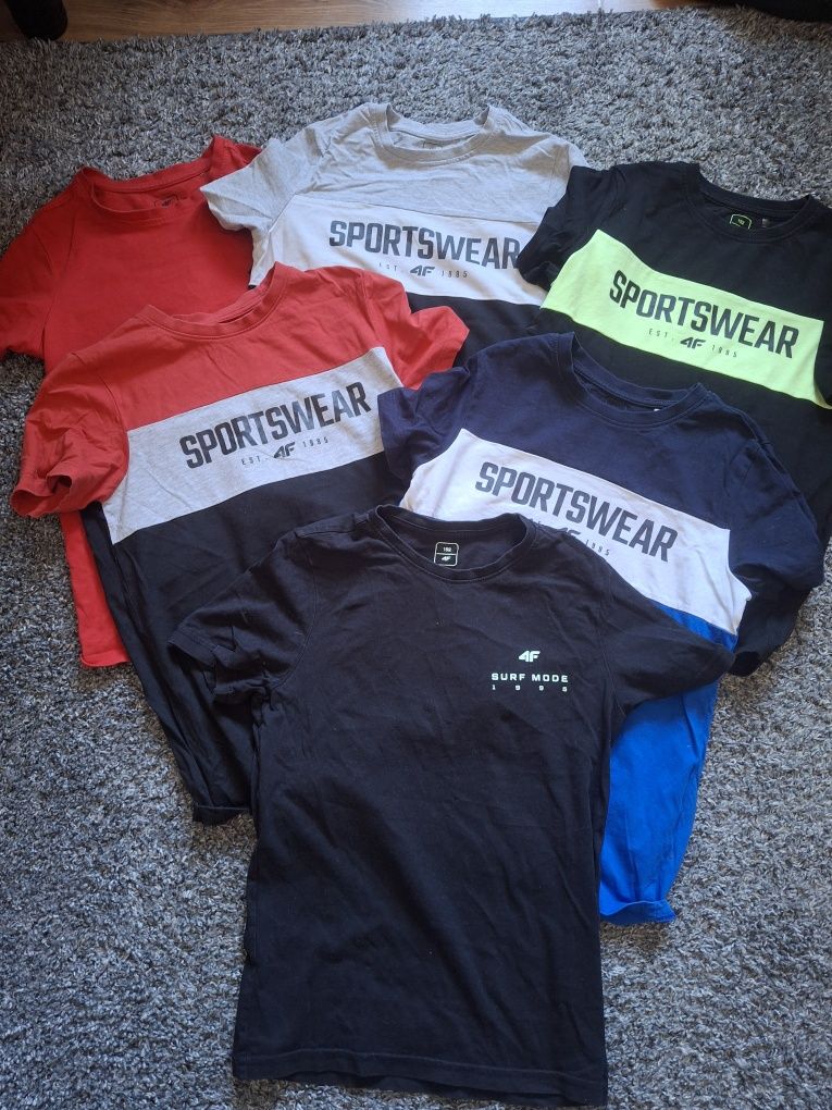 4F t-shirt koszulki zestaw 6 sztuk 152