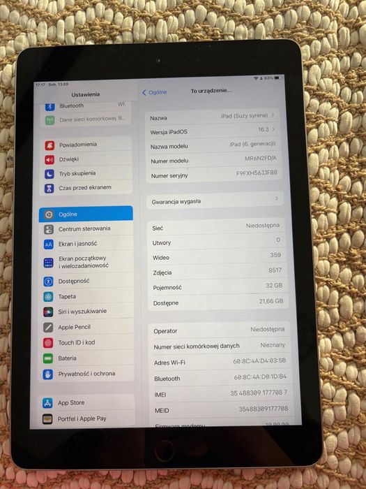 Ipad Apple 6th gen. ModelA1954  32 GB Space gray