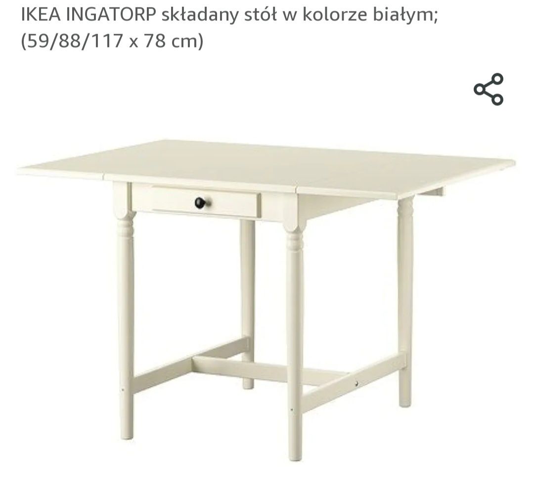 Stół IKEA rozkładany 59/88/117x78 cm