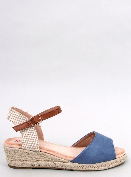 Sandałki Espadryle Na Koturnie Eakes Blue