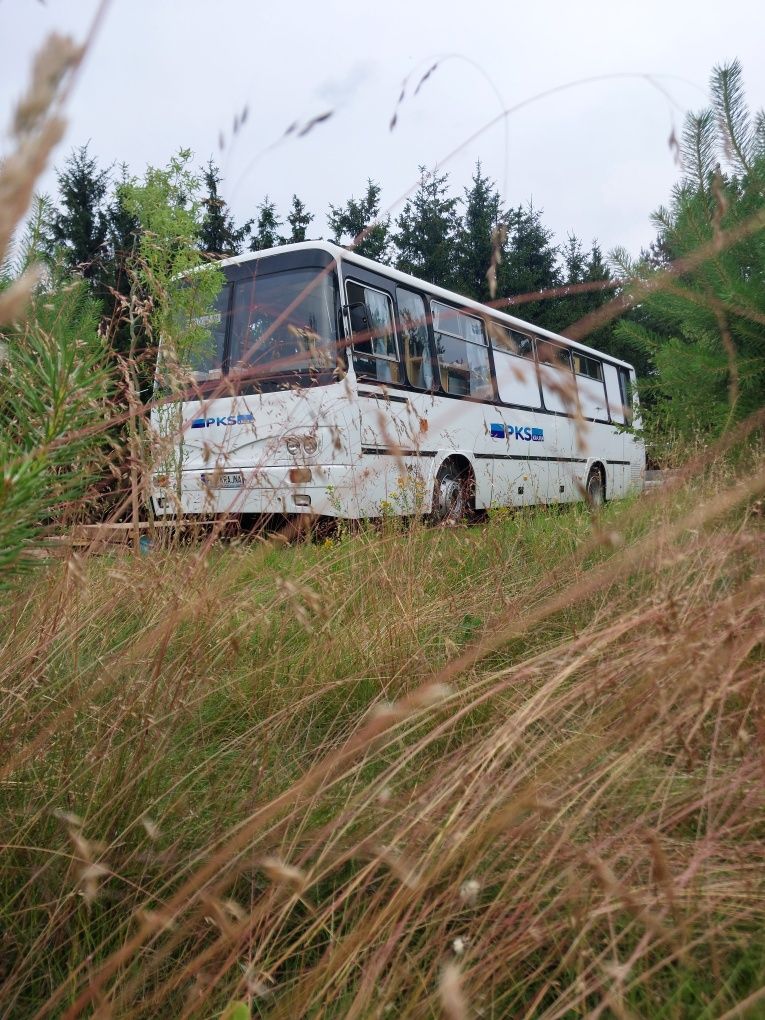 Nocleg w autobusie AutoSan jezioro kemping namiot