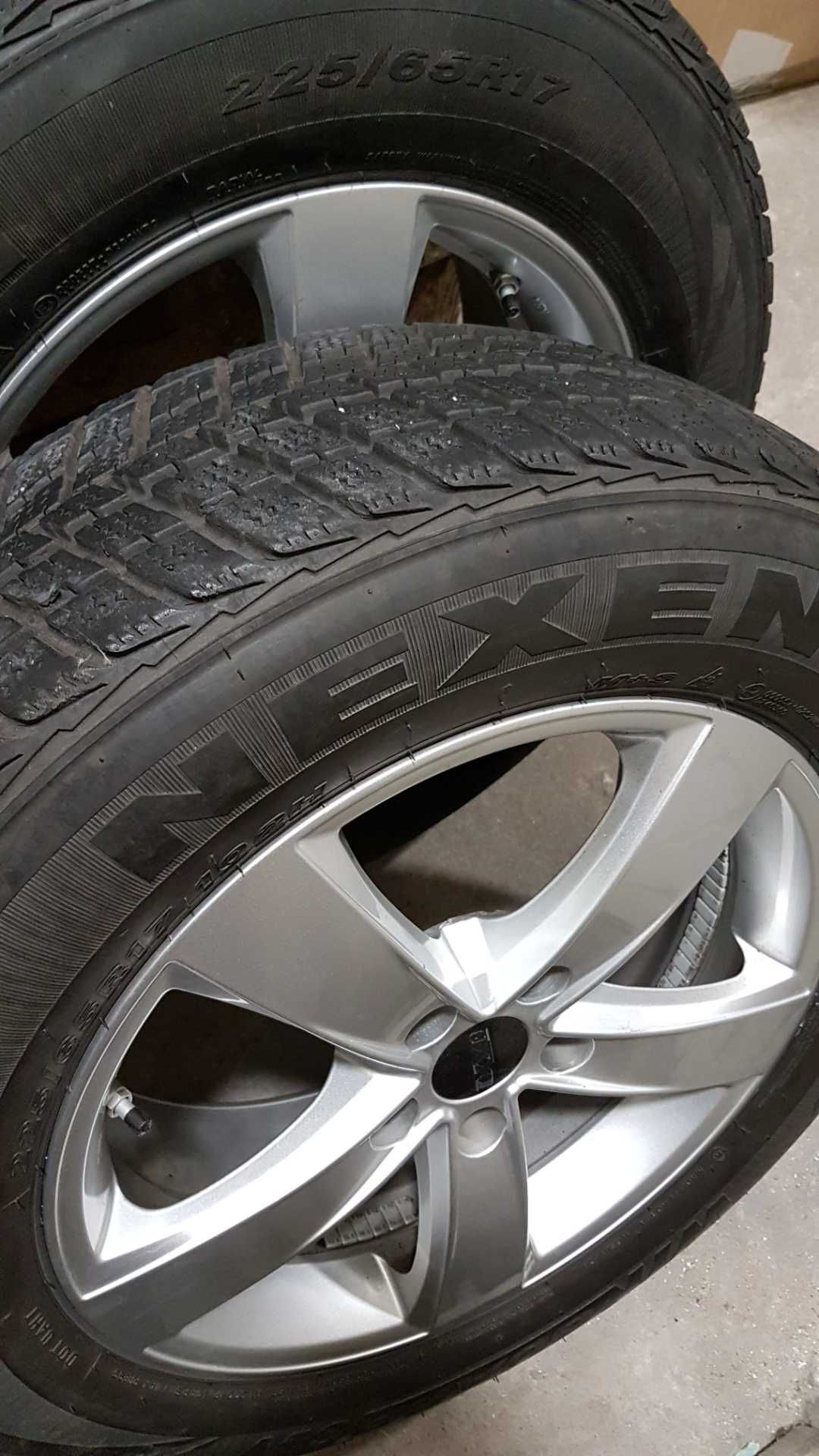 4 koła Alu 5x114,3 opony Nexen Winguard SUV 225/65/17