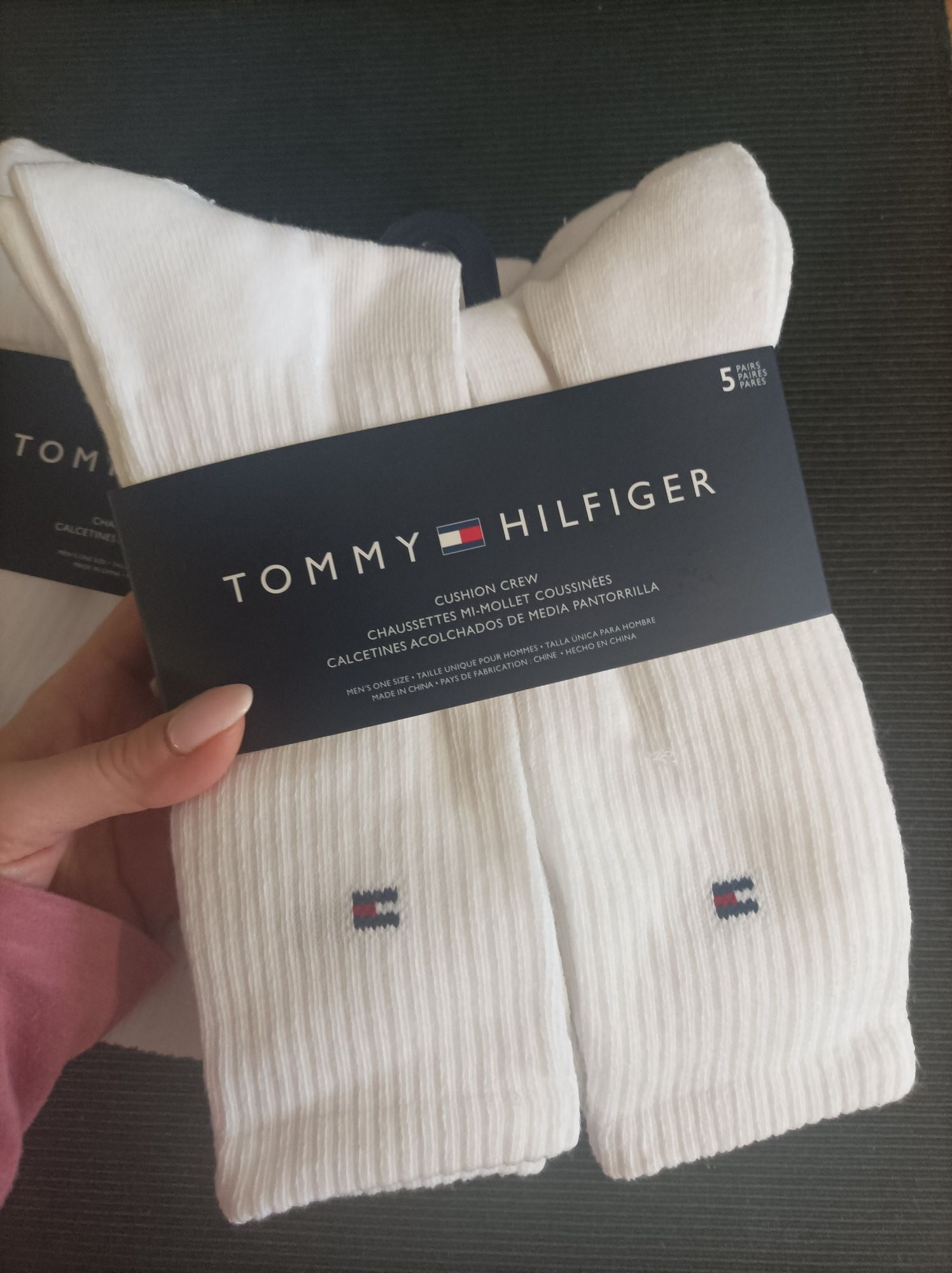 Oryginalne długie skarpety Tommy Hilfiger