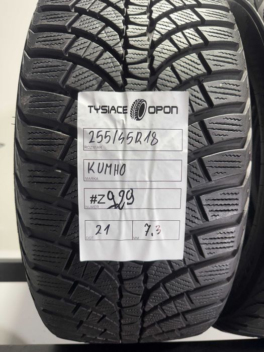 Opony Zimowe 255/45/18 Kumho WinterCraft Komplet #Z929