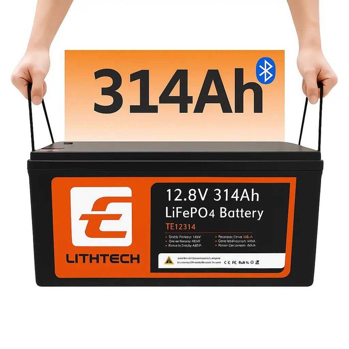 NOWY Akumulator LiFePO4 314Ah 12V LITCHTECH – Bluetooth, 200 A BMS