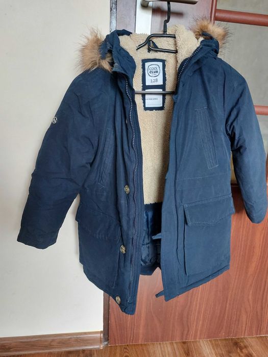 Zimowa kurtka chłopiec 128 Cool Club Smyk granatowa