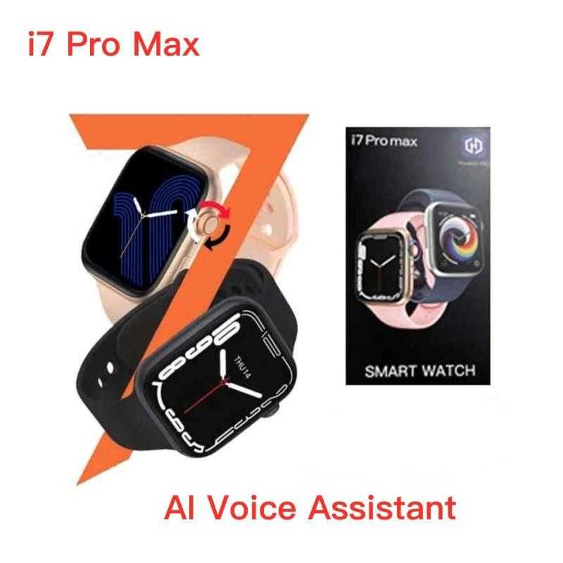 SmartWatch i7 PRO MAX telefon BT, tętno, ciśnienie, O2, menu PL.