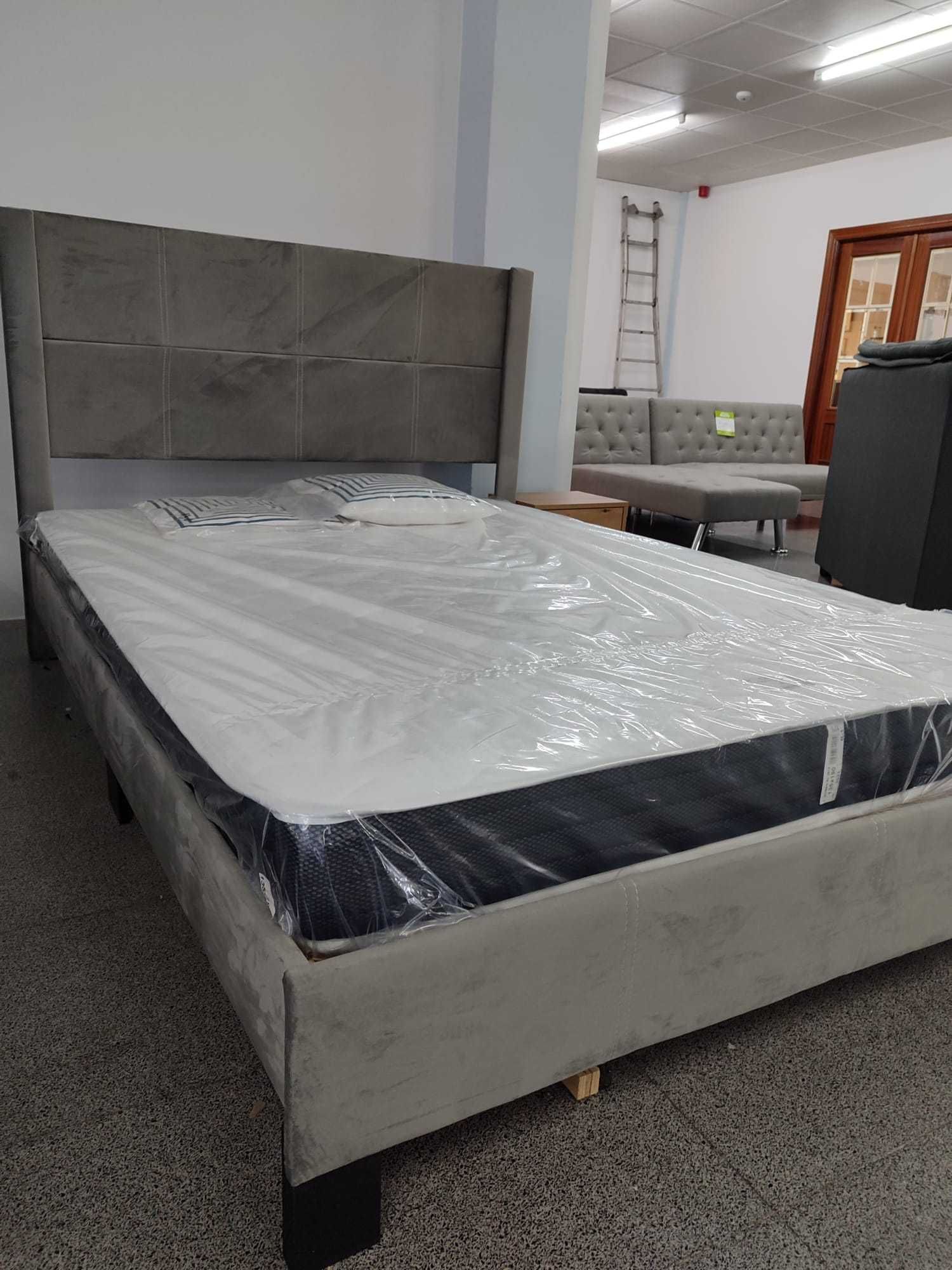 ¡NOVO! cama casal veludo ¡PAGUE EM CASA!