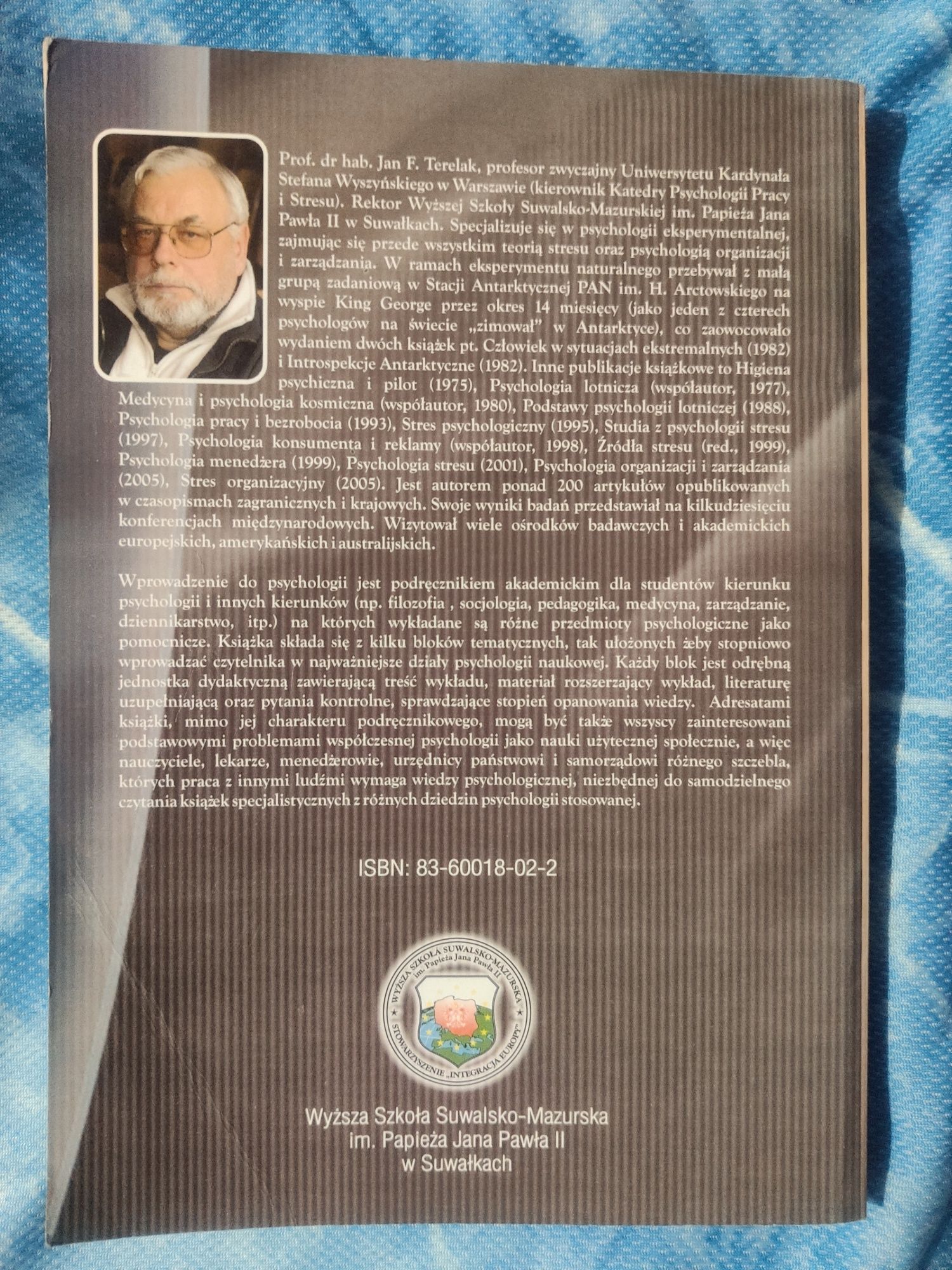 Książka Wprowadzenie do psychologii Jan F. Terelak.