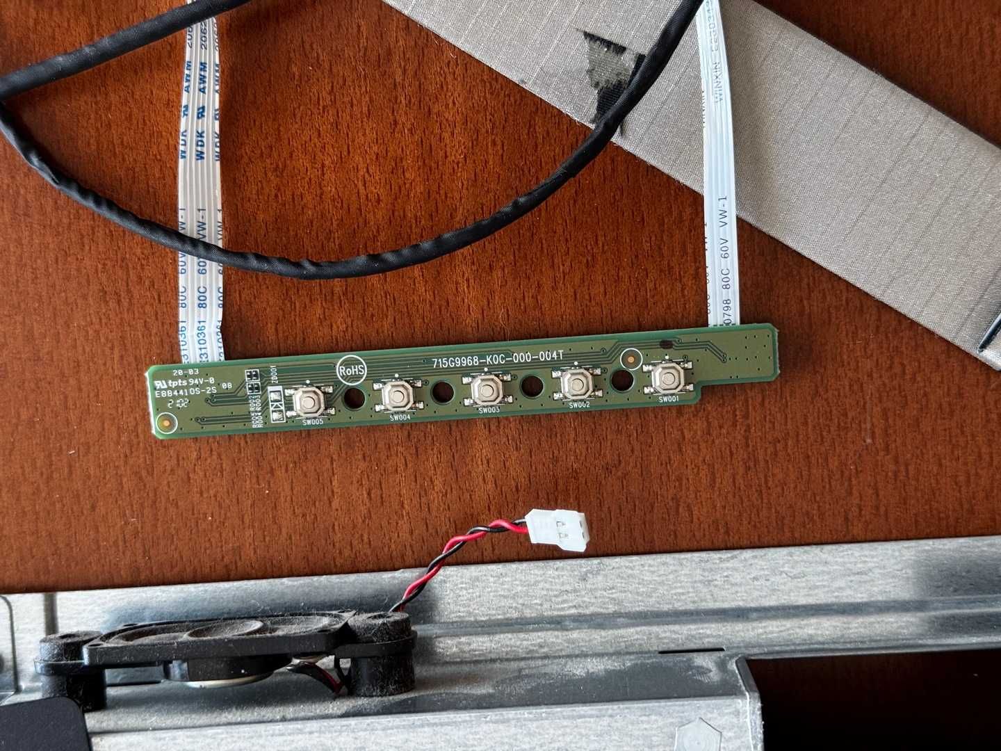 iiyama G2770HSU-B1, płyta główna, płyta zasilacza, przewody, części